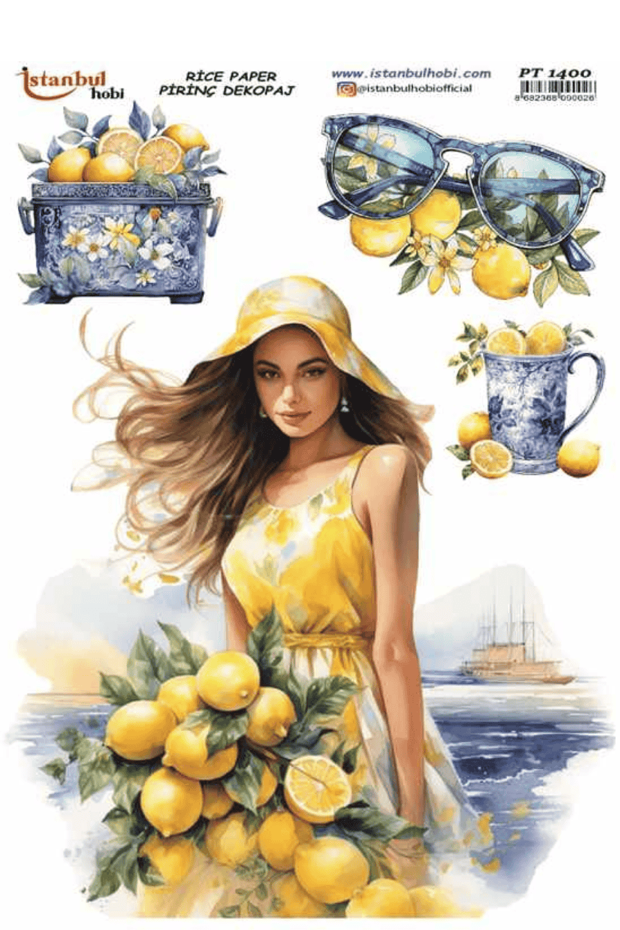 Pirinç Dekopaj Limon Desen PT-1400 30x42cm