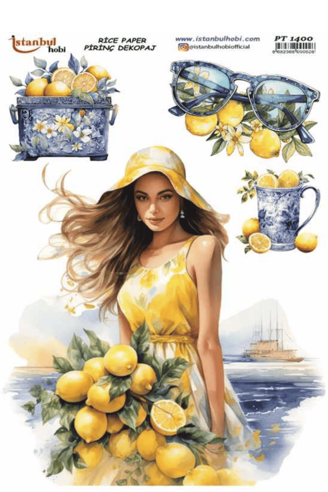Pirinç Dekopaj Limon Desen PT-1400 30x42cm