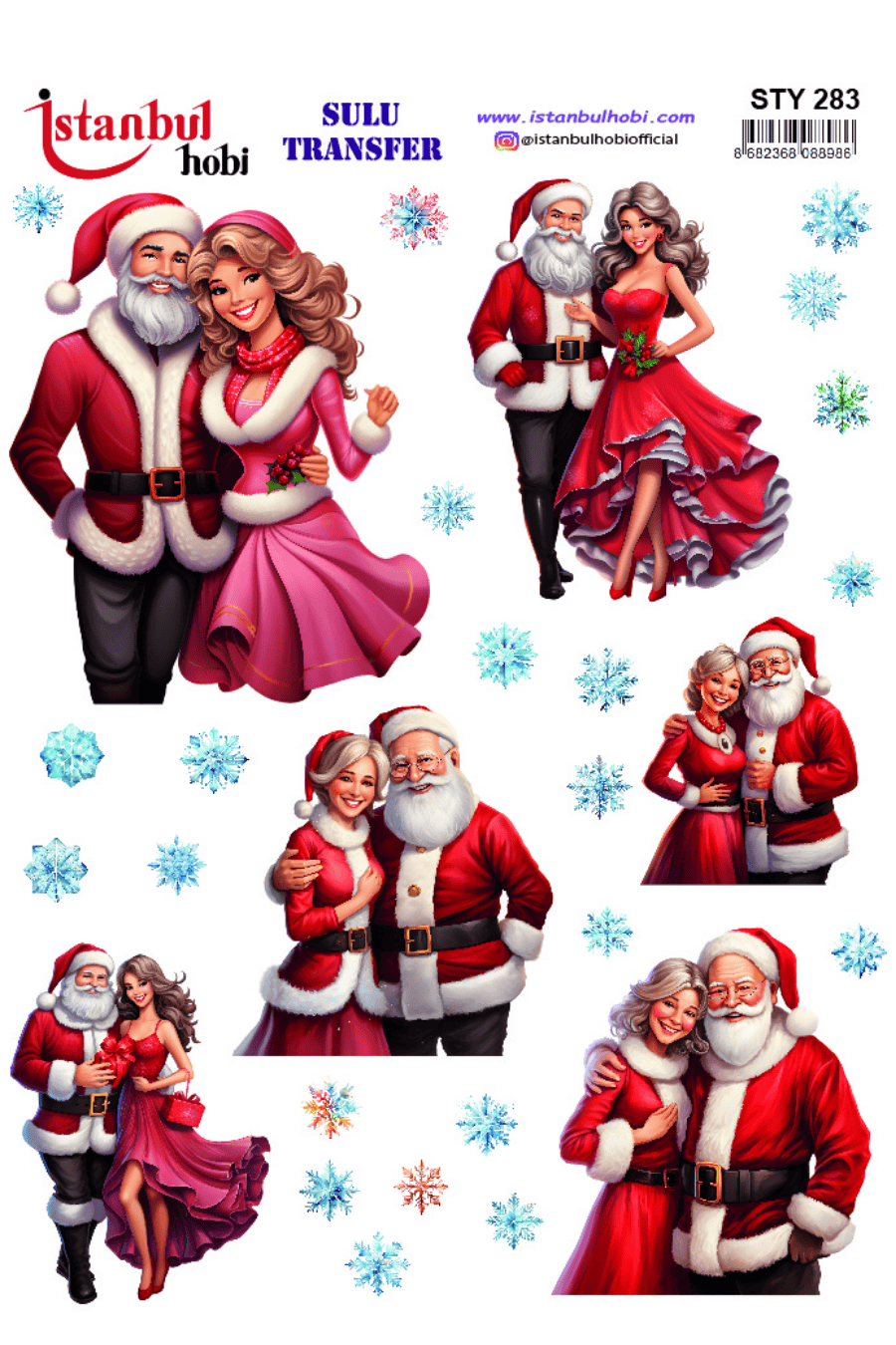 Sulu Transfer Yılbaşı Desen Seri STY283