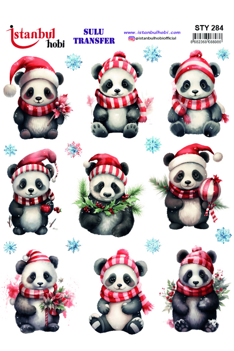 Sulu Transfer Yılbaşı Desen Seri STY284