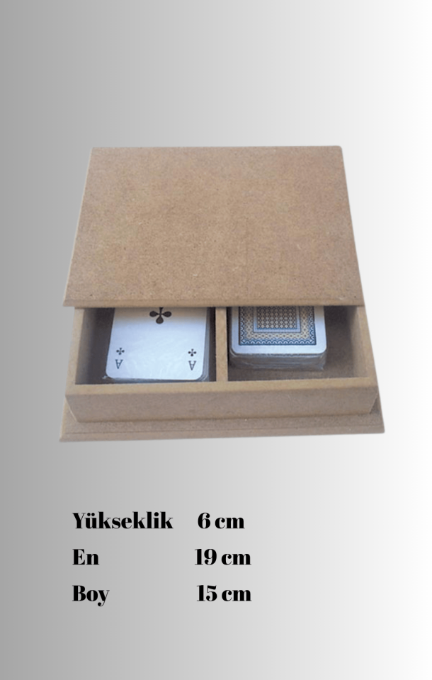 2 Bölmeli İskambil Kutusu KU-259