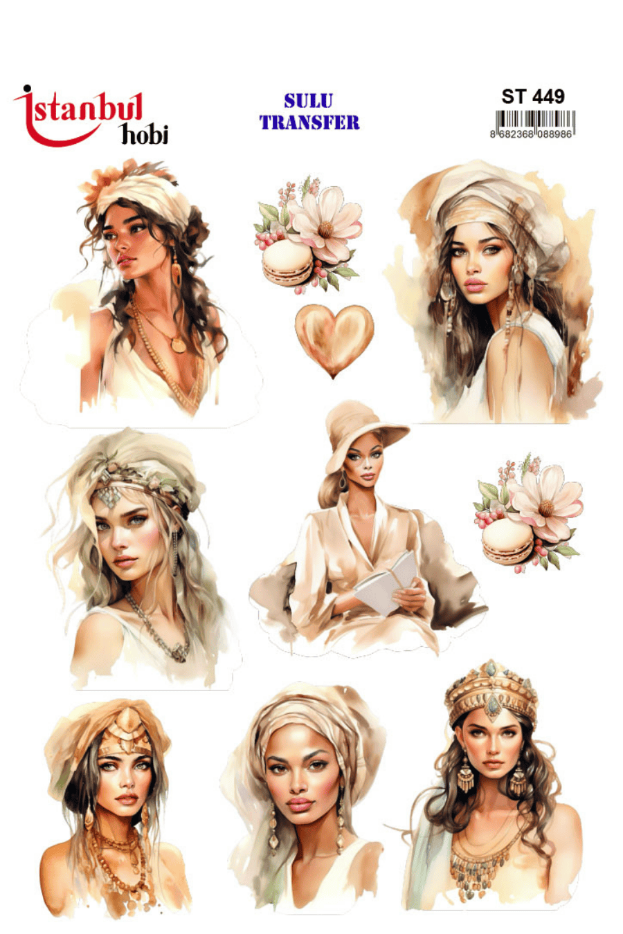 Sulu Transfer Kadınlar Desen Seri ST449