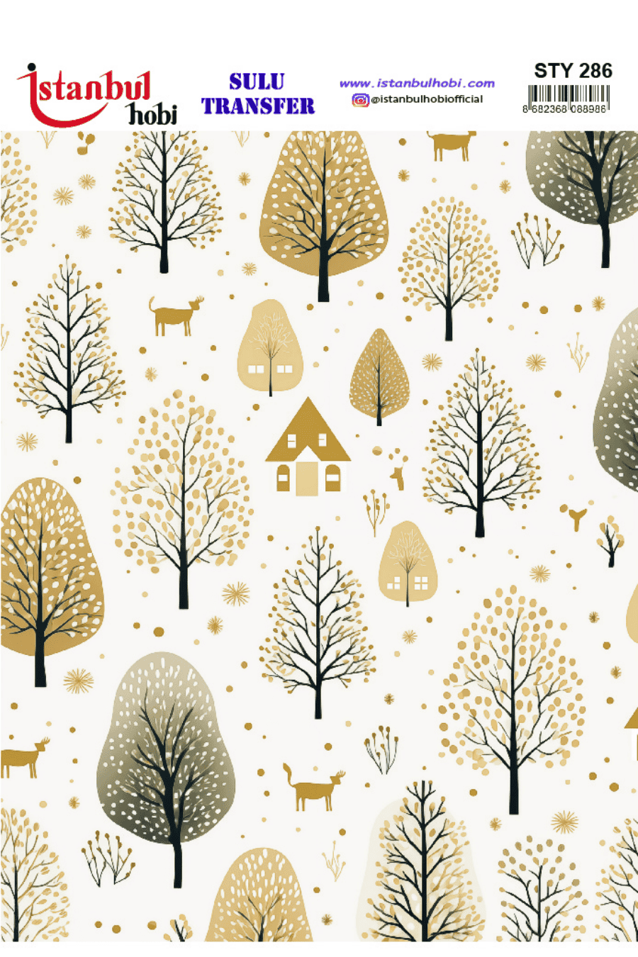Sulu Transfer Yılbaşı Desen Seri STY286