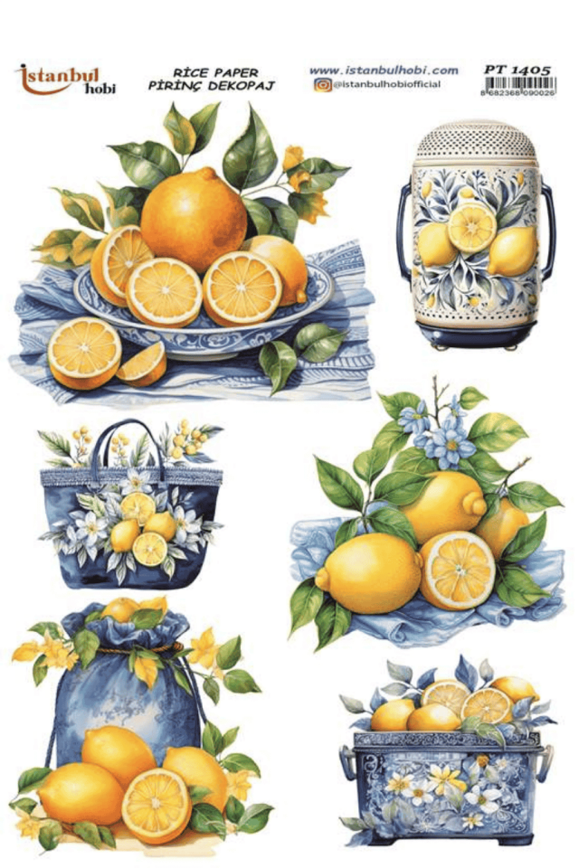 Pirinç Dekopaj Limon Desen PT-1405 30x42cm