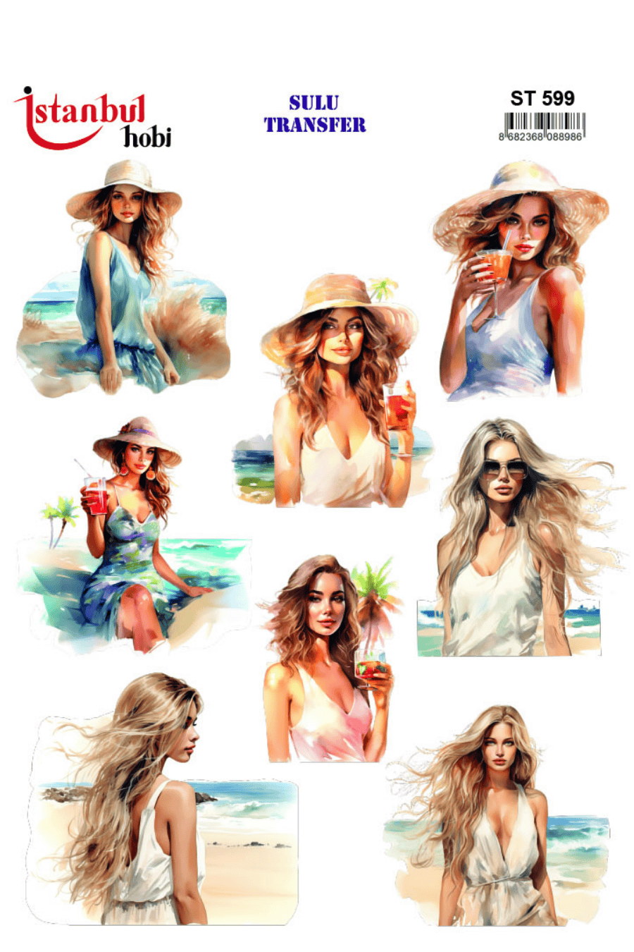 Sulu Transfer Kadınlar Desen Seri ST599