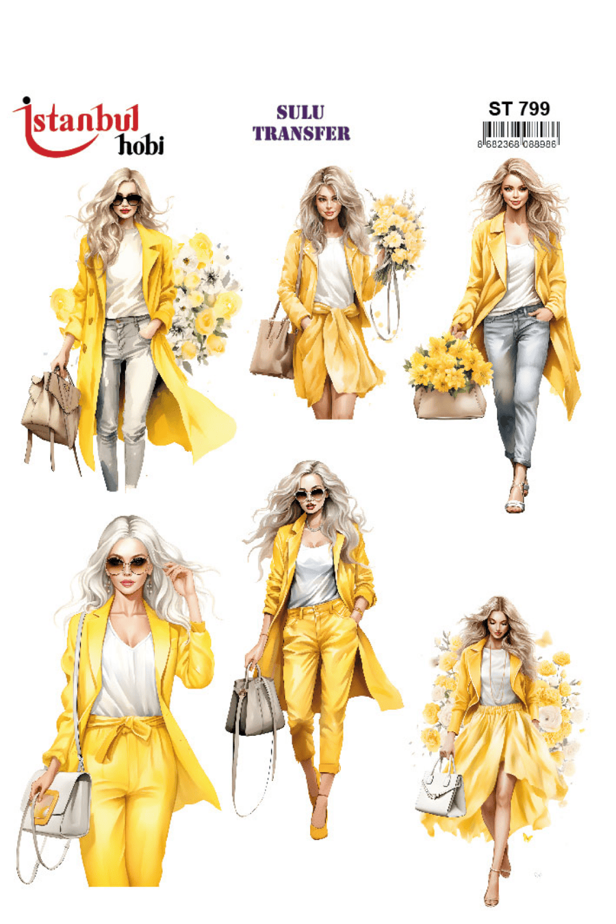 Sulu Transfer Kadınlar Desen Seri ST799