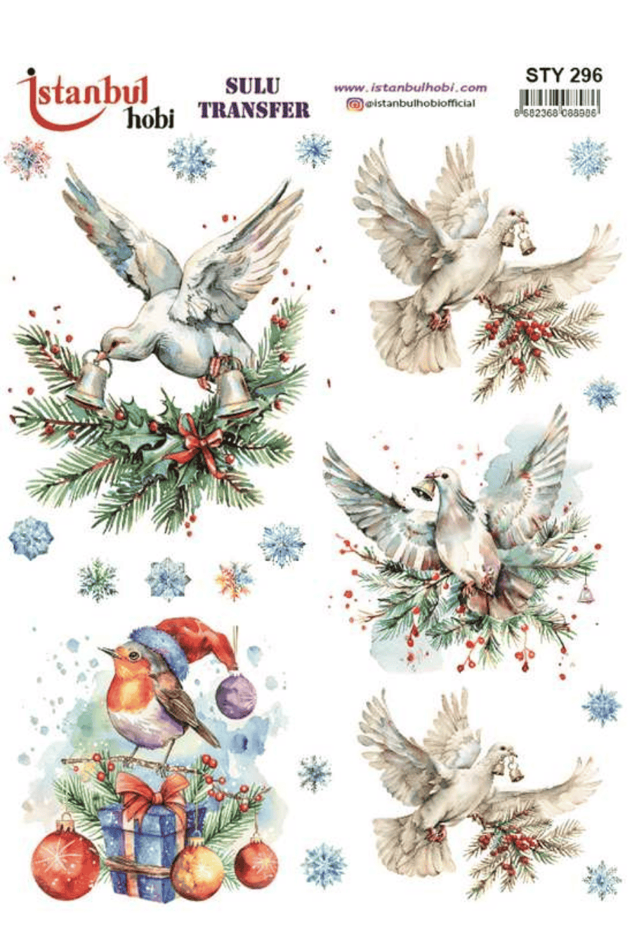Sulu Transfer Yılbaşı Desen Seri STY296