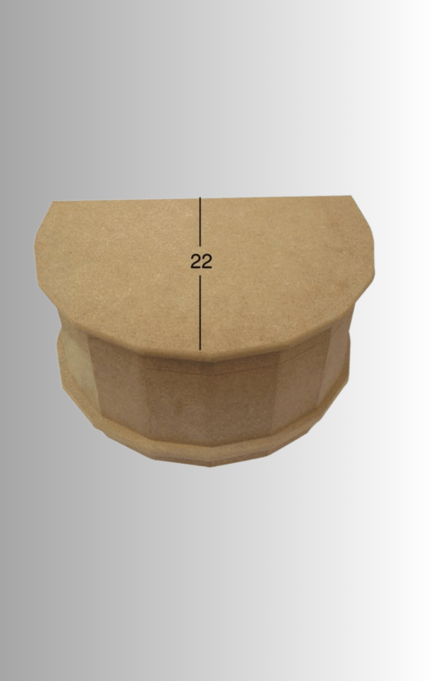 Dilimli Yarım Ay MDF Kutu KU-271