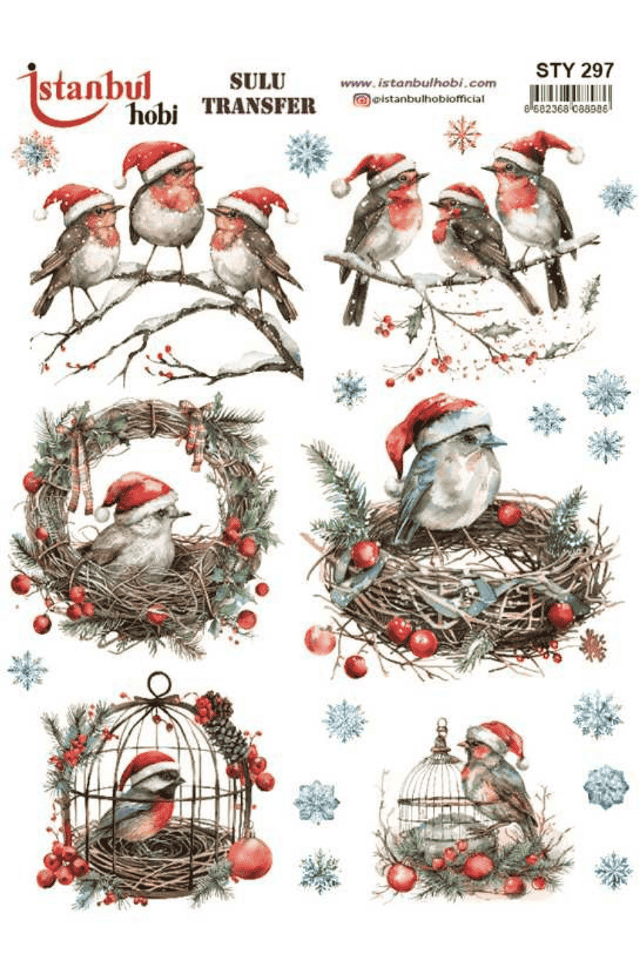 Sulu Transfer Yılbaşı Desen Seri STY297