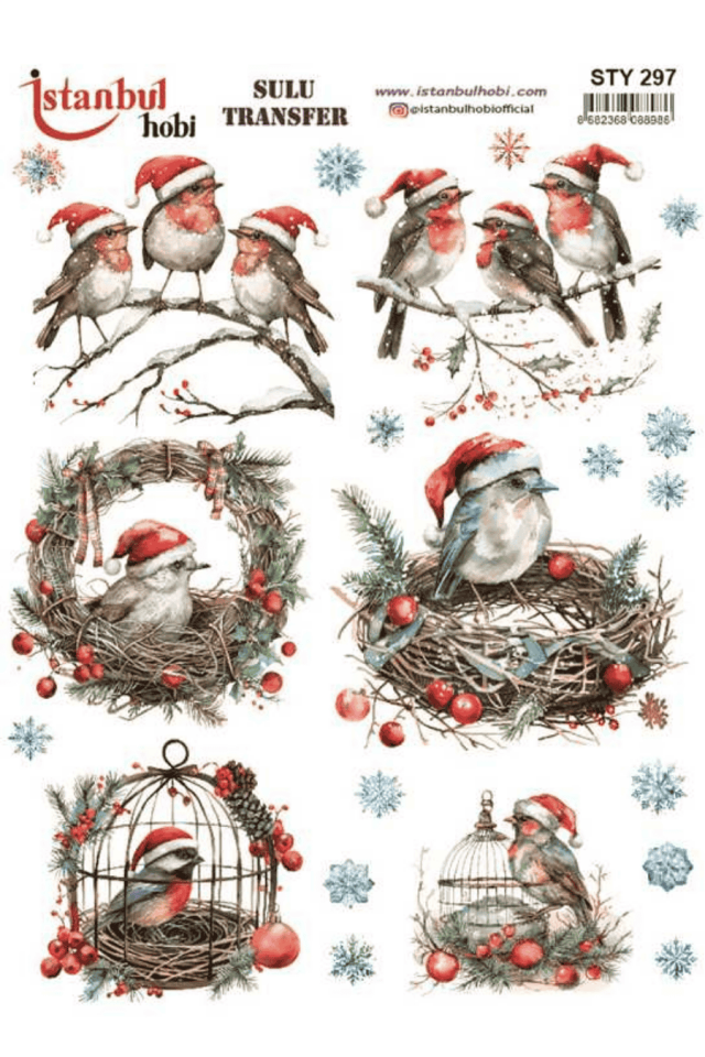 Sulu Transfer Yılbaşı Desen Seri STY297