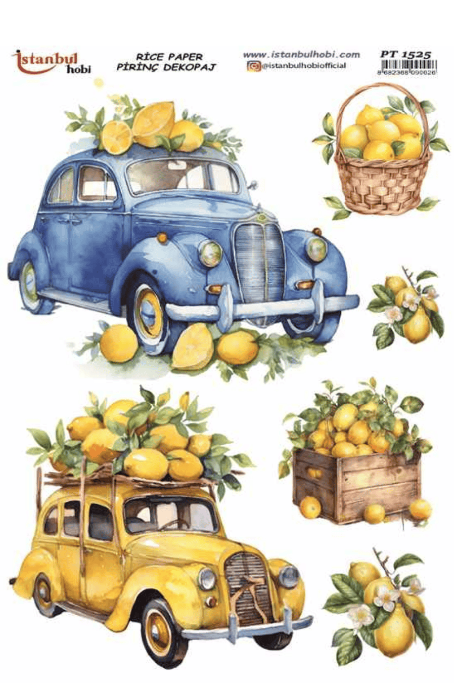 Pirinç Dekopaj Limon Desen PT-1525 30x42cm