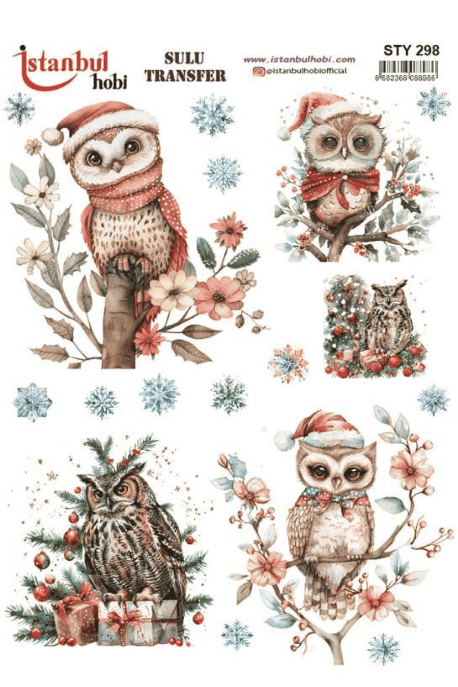 Sulu Transfer Yılbaşı Desen Seri STY298