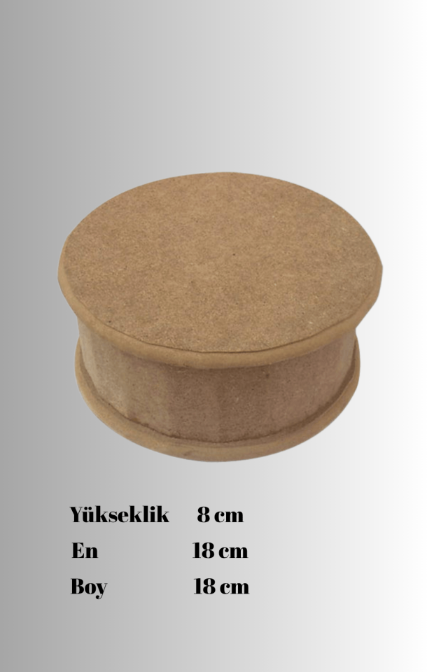 Dilimli Yuvarlak MDF Kutu KU-273