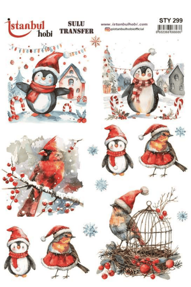Sulu Transfer Yılbaşı Desen Seri STY299