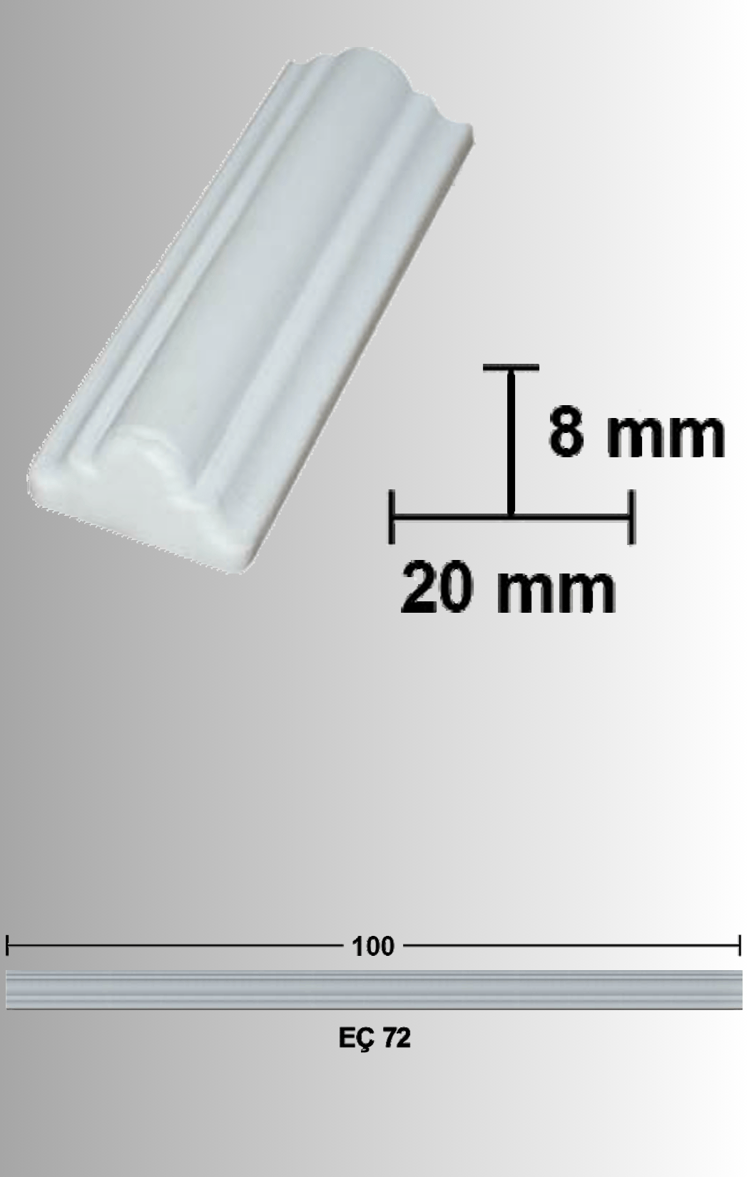 Esnek Mobilya Çıtası EÇ-72 100cm