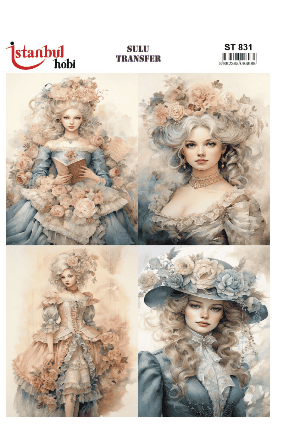 Sulu Transfer Kadınlar Desen Seri ST831