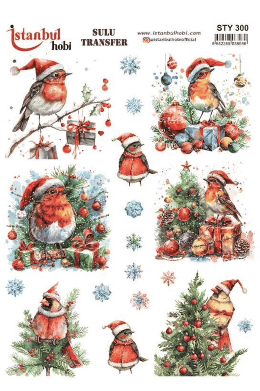 Sulu Transfer Yılbaşı Desen Seri STY300