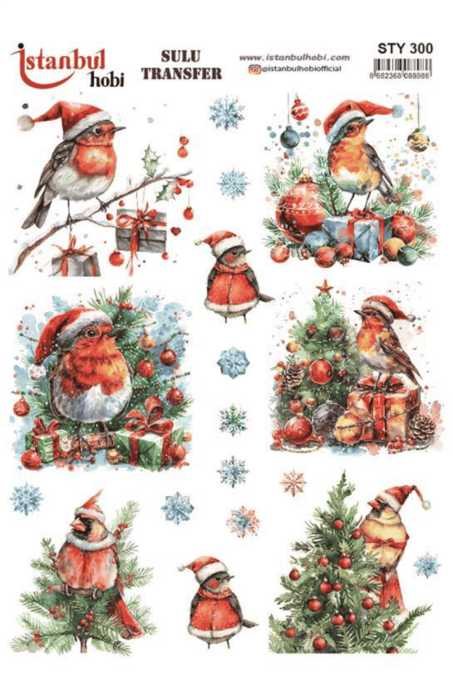 Sulu Transfer Yılbaşı Desen Seri STY300