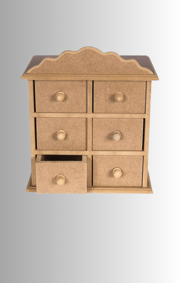 6 Çekmeceli MDF Kutu KU-275