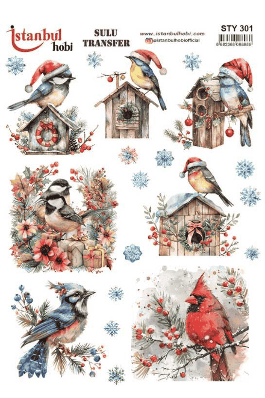 Sulu Transfer Yılbaşı Desen Seri STY301