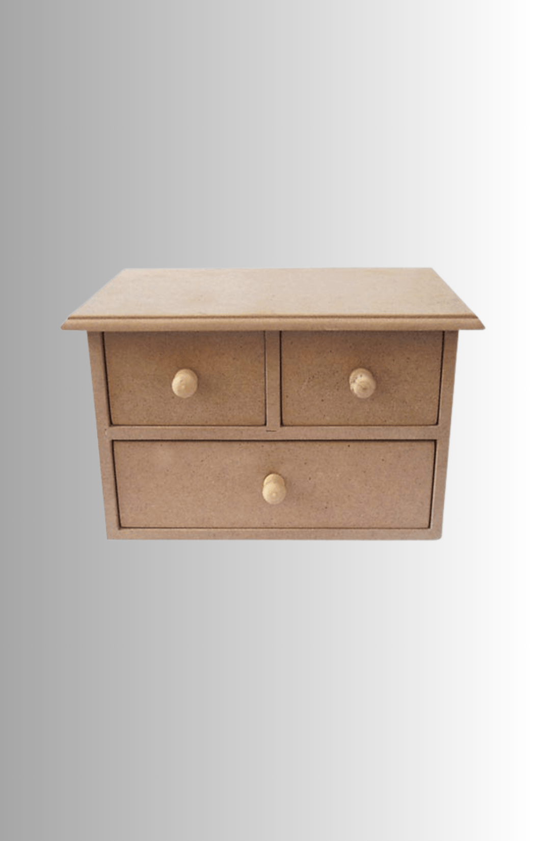 3 Çekmeceli Kısa MDF Kutu KU-276