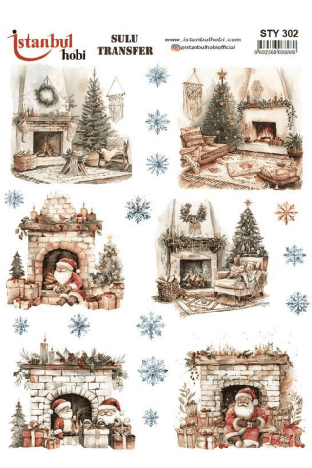 Sulu Transfer Yılbaşı Desen Seri STY302