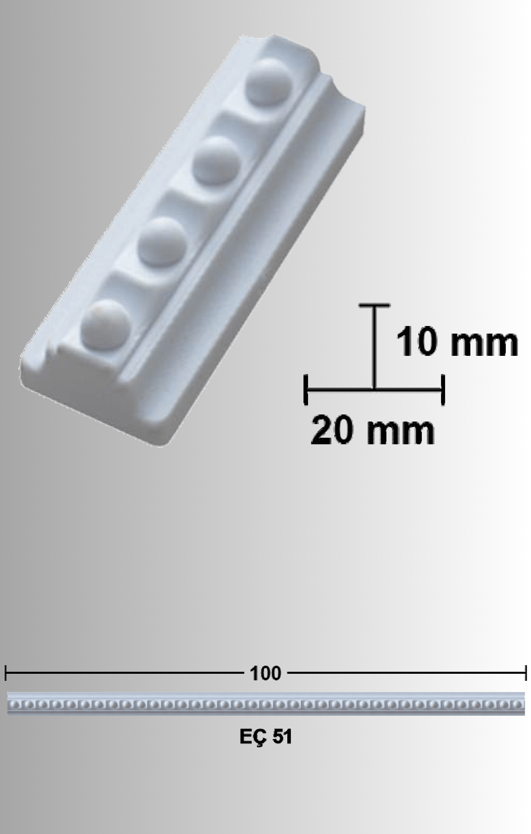 Esnek Mobilya Çıtası EÇ-51 100cm