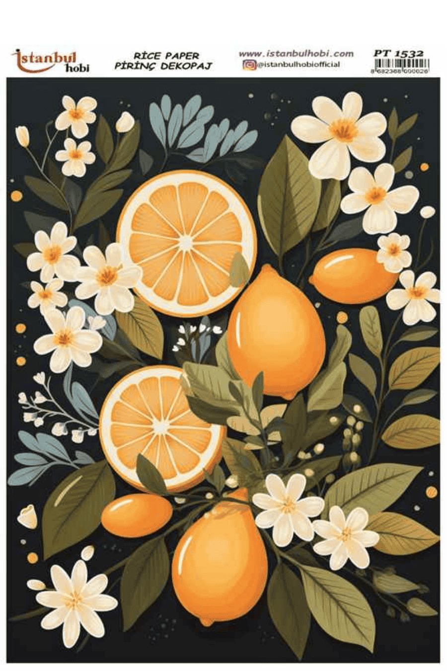 Pirinç Dekopaj Limon Desen PT-1532 30x42cm