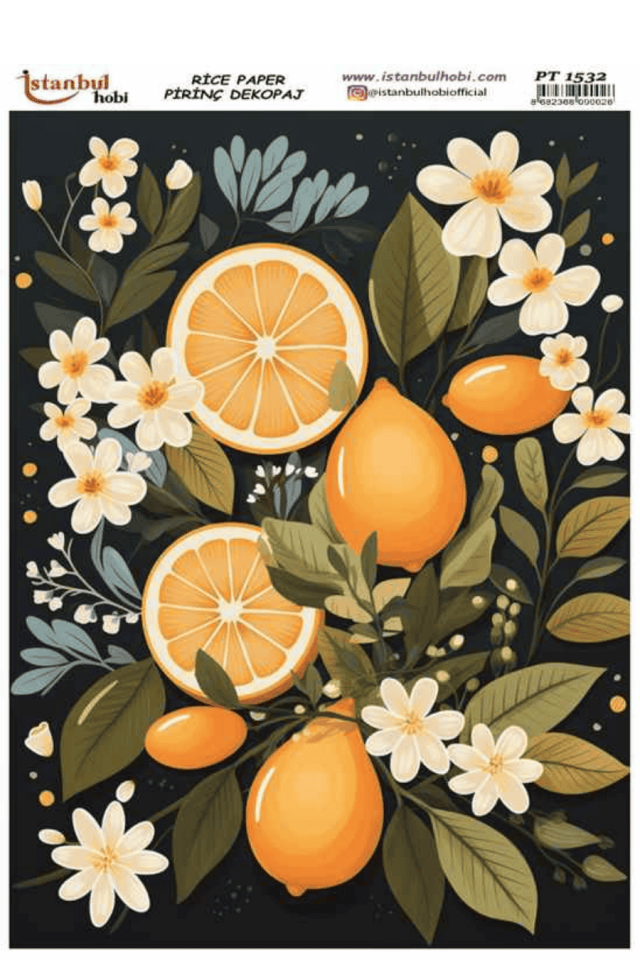 Pirinç Dekopaj Limon Desen PT-1532 30x42cm