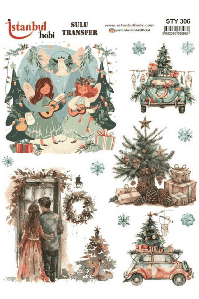 Sulu Transfer Yılbaşı Desen Seri STY306
