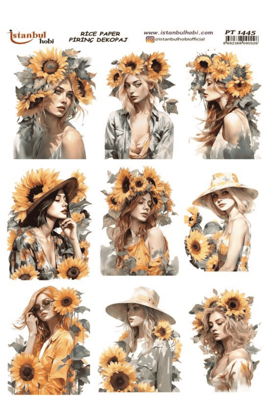 Pirinç Dekopaj Ayçiçek Serisi PT-1445
