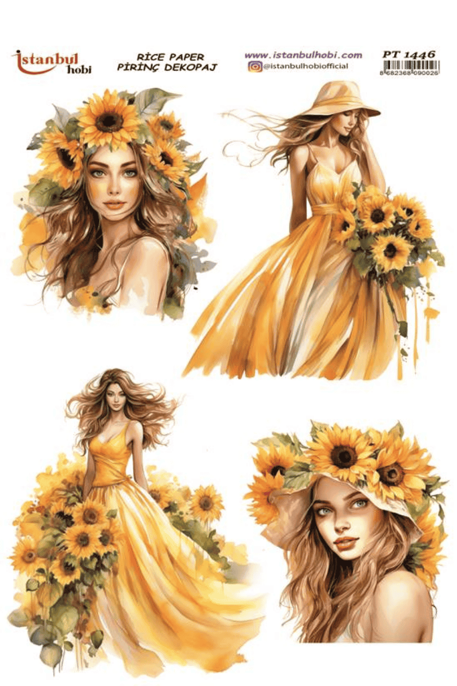 Pirinç Dekopaj Ayçiçek Serisi PT-1446