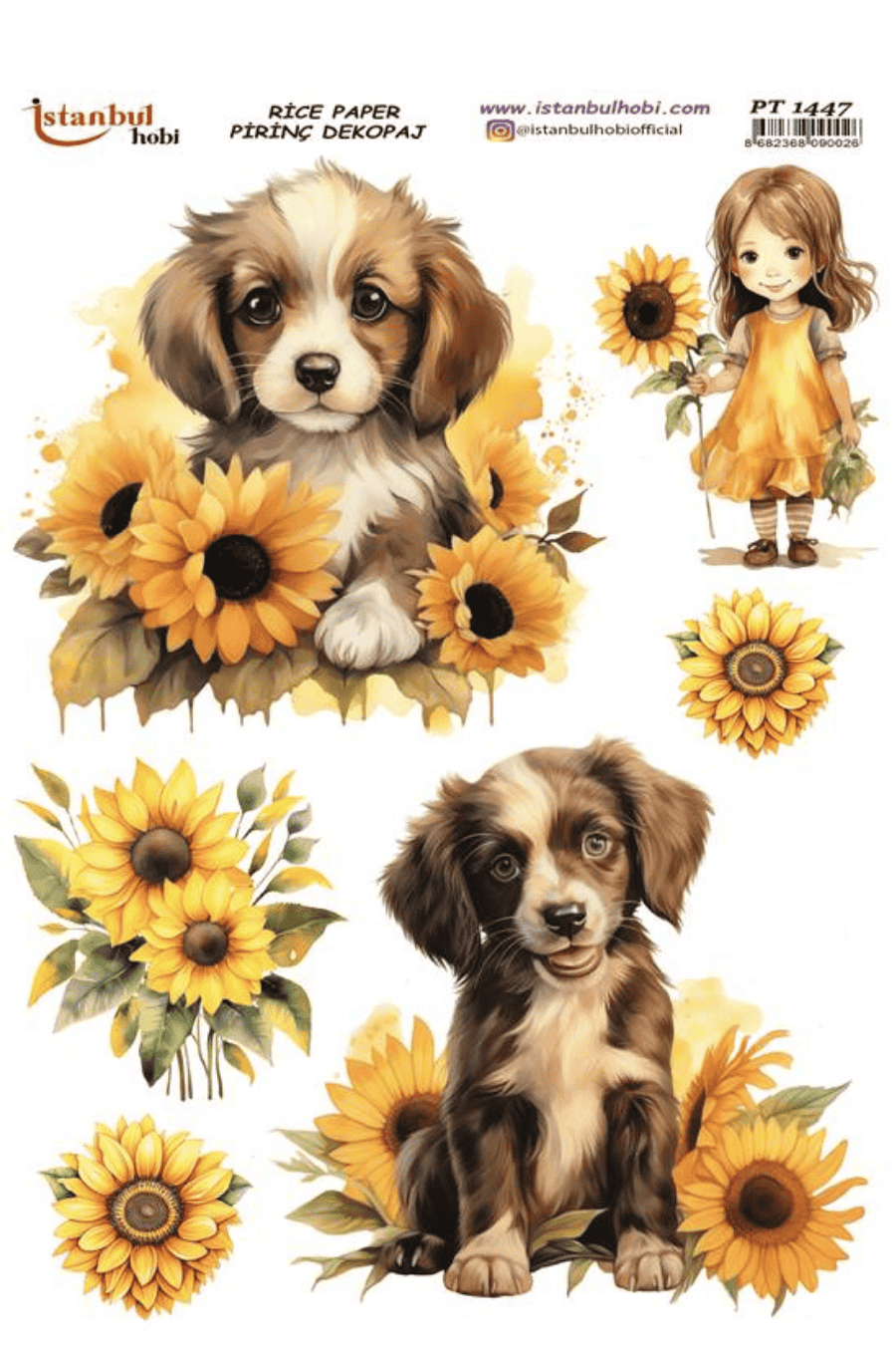 Pirinç Dekopaj Ayçiçek Serisi PT-1447