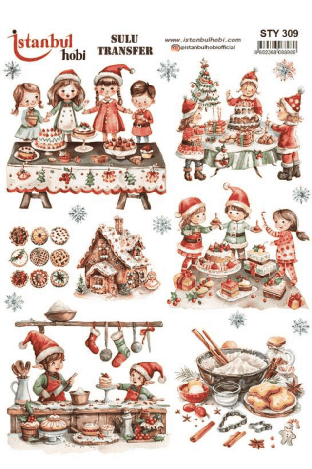 Sulu Transfer Yılbaşı Desen Seri STY309