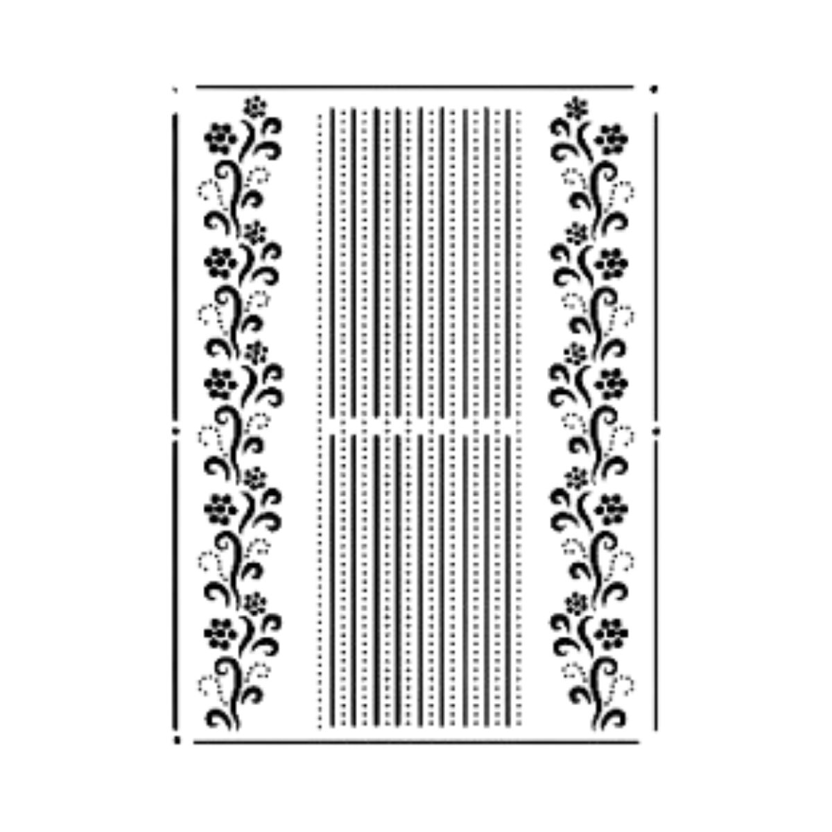 Çiçek Model A4 Stencil Şablon AS489