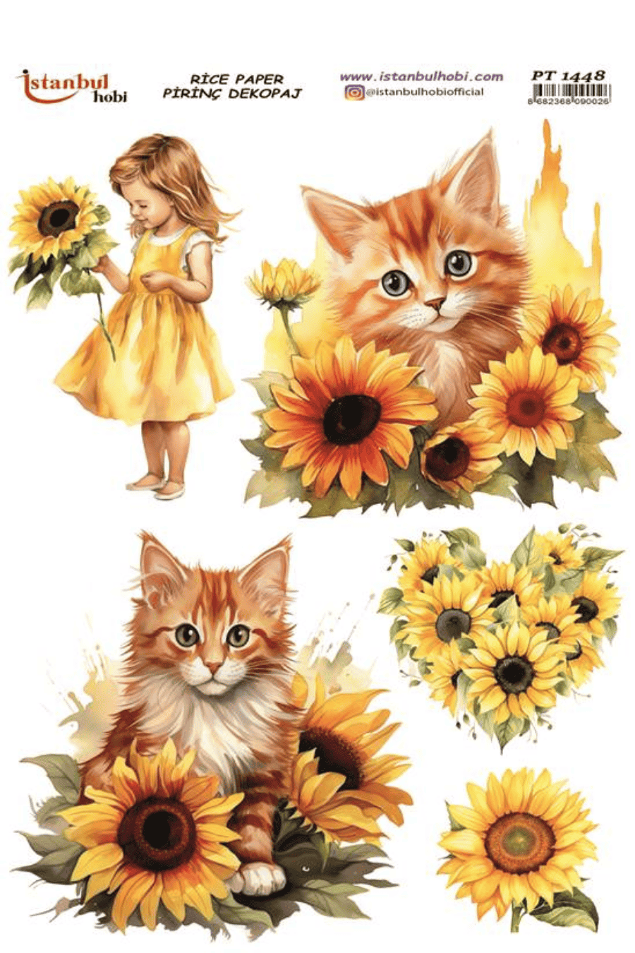 Pirinç Dekopaj Ayçiçek Serisi PT-1448