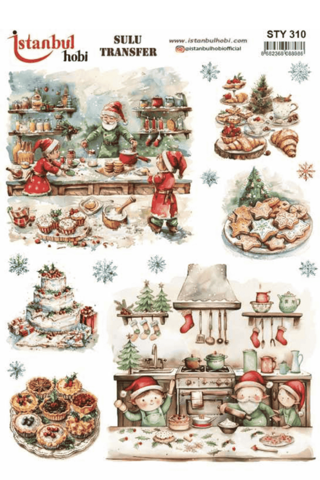 Sulu Transfer Yılbaşı Desen Seri STY310