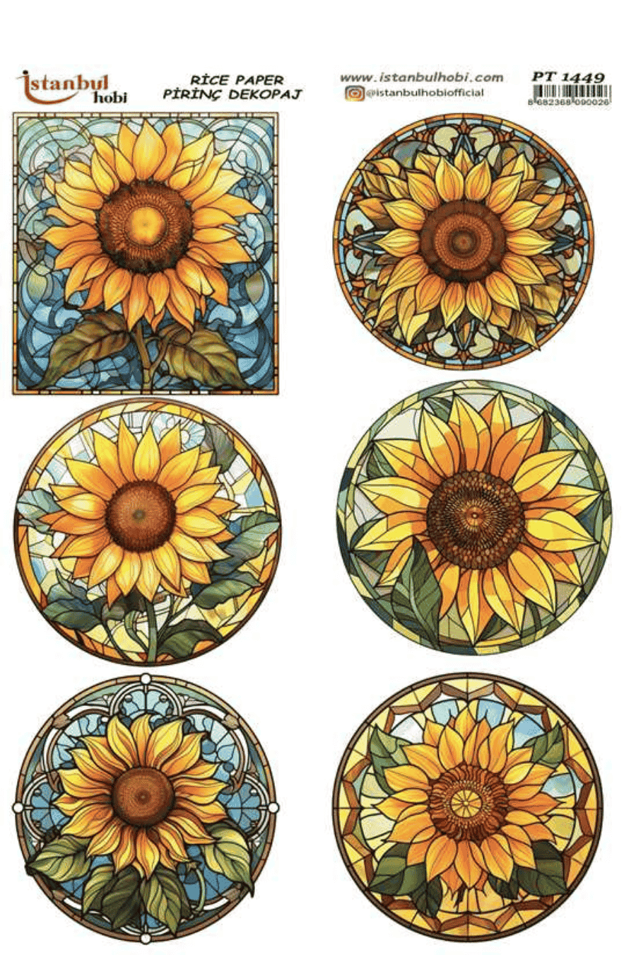 Pirinç Dekopaj Ayçiçek Serisi PT-1449