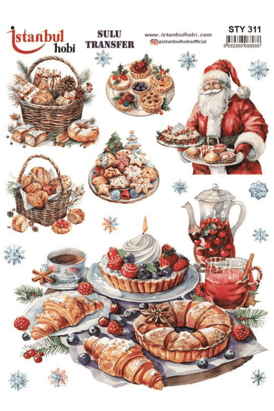 Sulu Transfer Yılbaşı Desen Seri STY311