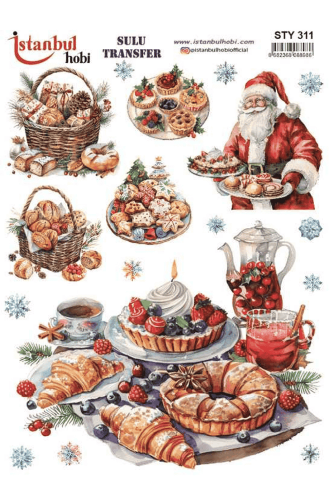 Sulu Transfer Yılbaşı Desen Seri STY311