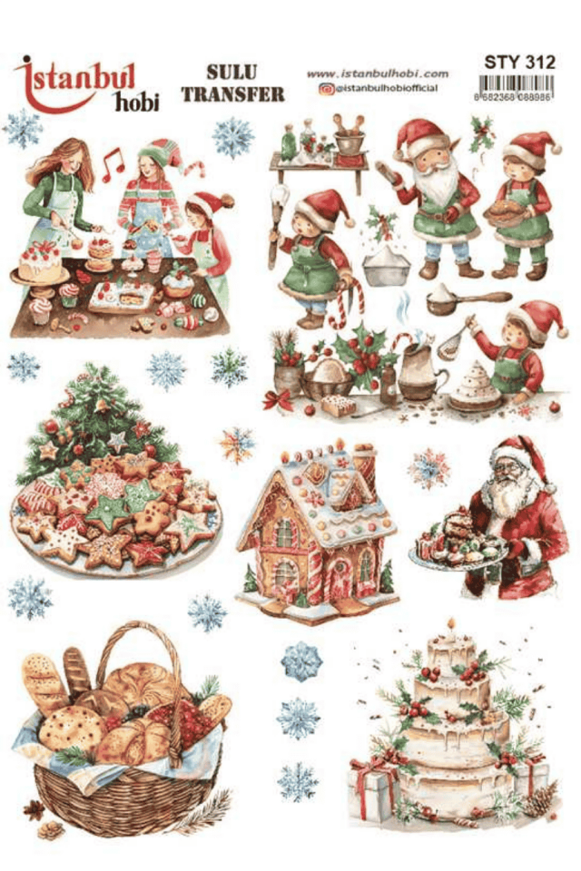 Sulu Transfer Yılbaşı Desen Seri STY312