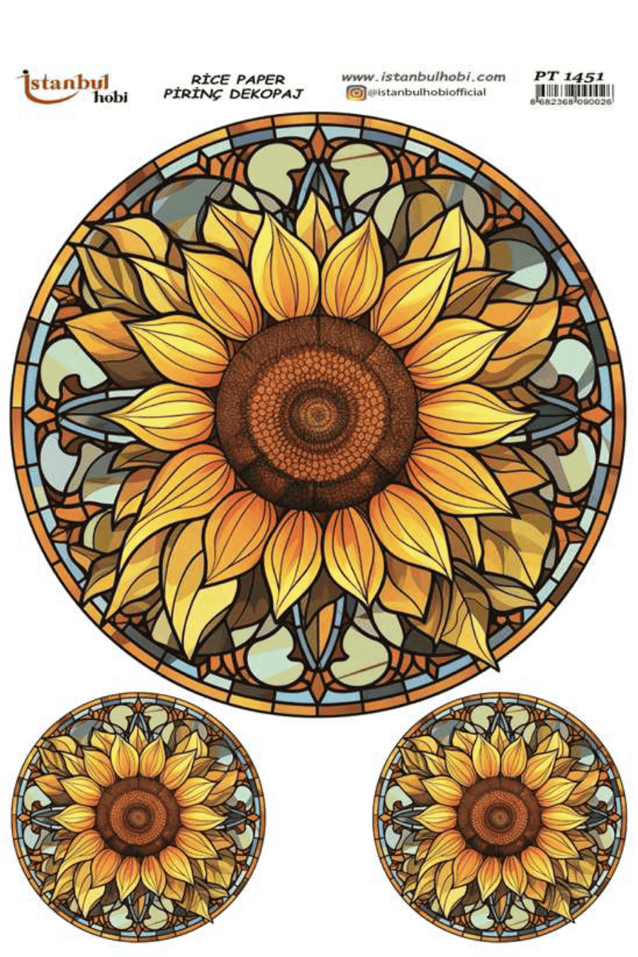 Pirinç Dekopaj Ayçiçek Serisi PT-1451