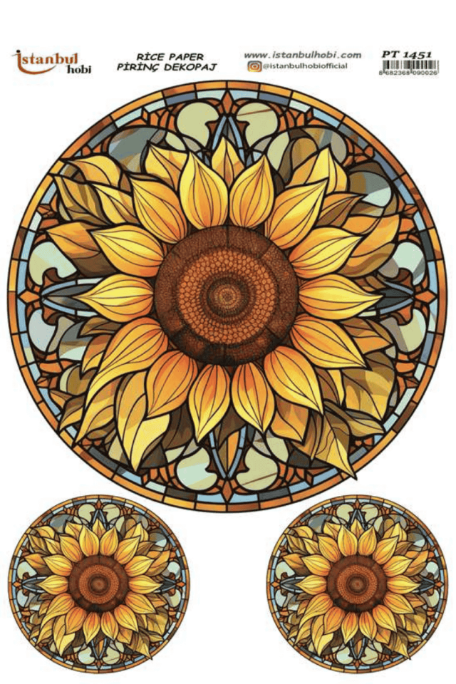 Pirinç Dekopaj Ayçiçek Serisi PT-1451
