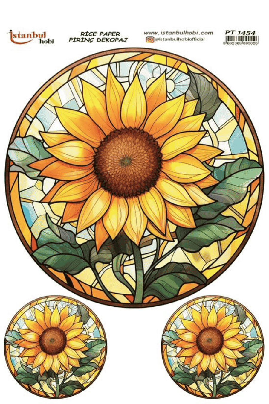 Pirinç Dekopaj Ayçiçek Serisi PT-1454