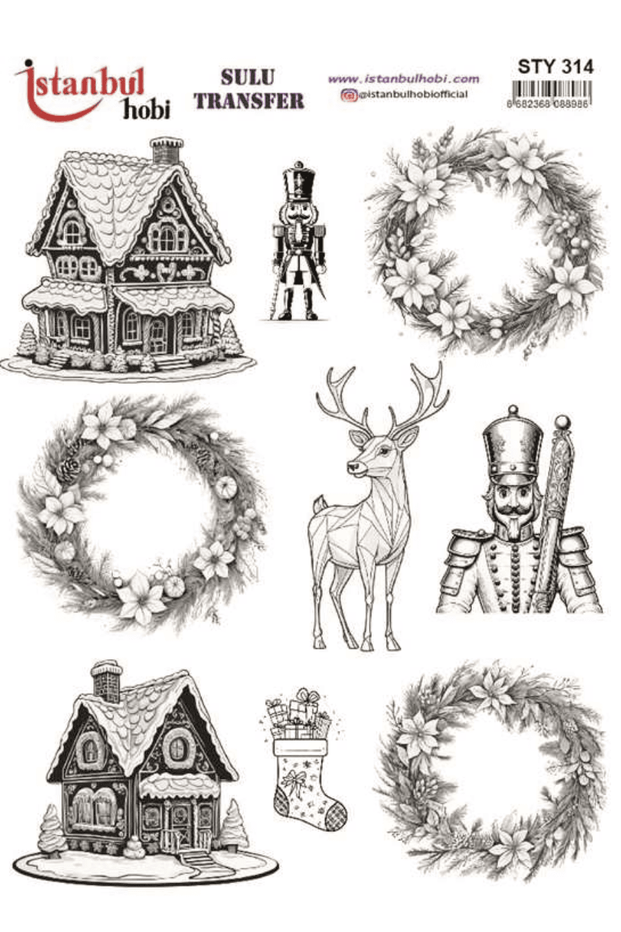 Sulu Transfer Yılbaşı Desen Seri STY314