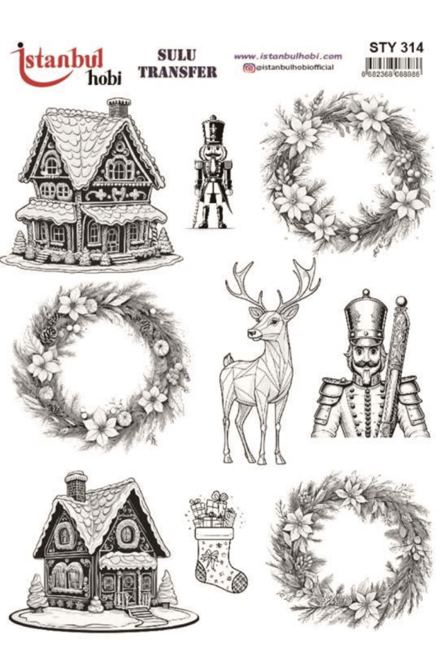 Sulu Transfer Yılbaşı Desen Seri STY314