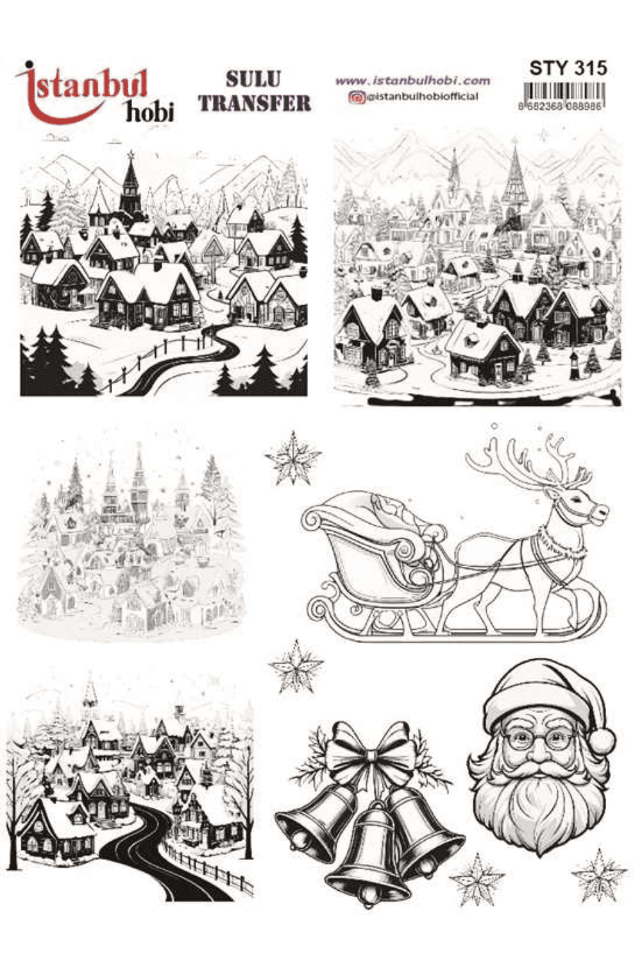 Sulu Transfer Yılbaşı Desen Seri STY315