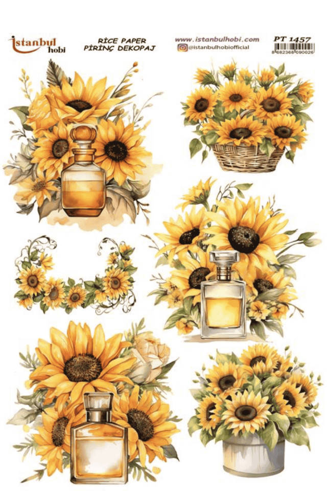 Pirinç Dekopaj Ayçiçek Serisi PT-1457