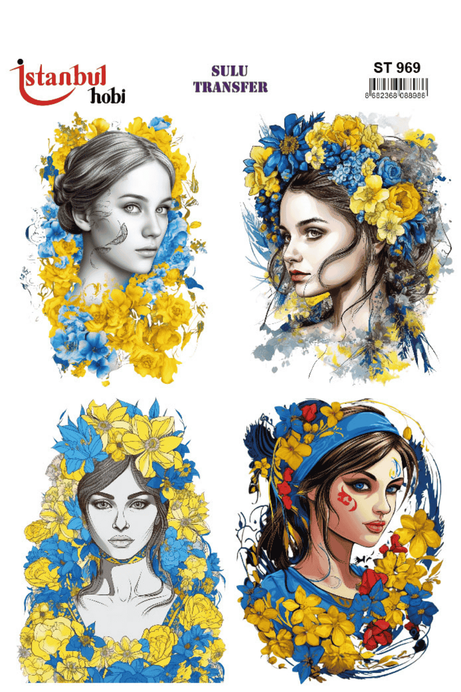 Sulu Transfer Kadınlar Desen Seri ST969