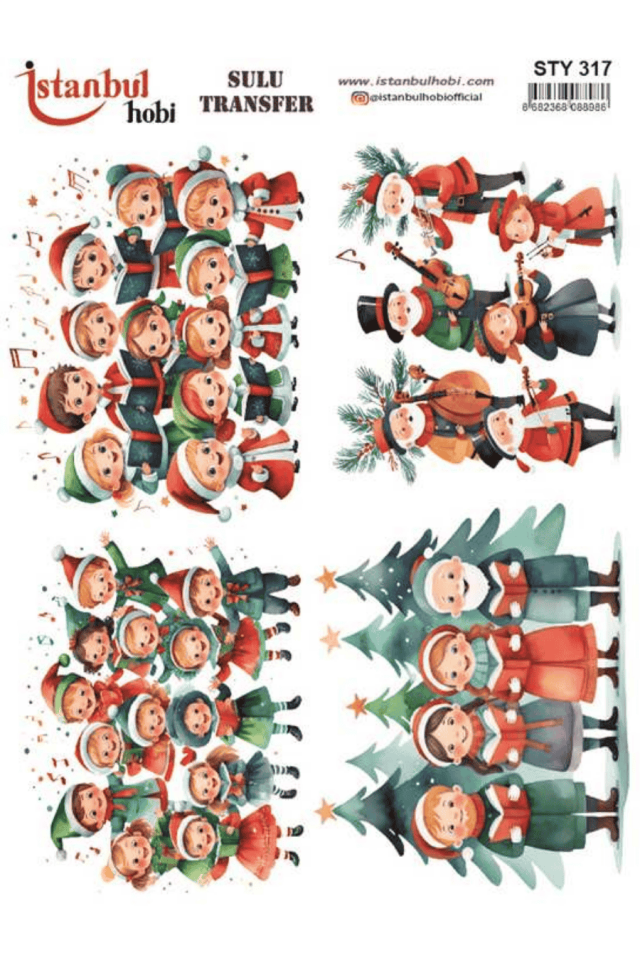 Sulu Transfer Yılbaşı Desen Seri STY317